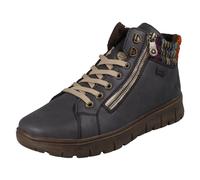 Ladies Rieker Tex Leather Wide Fit Double Zip Lined Ankle Boots "N1305"
