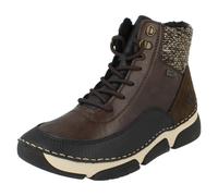 Ladies Rieker-Tex Zip & Lace Fastening Ankle Boots with Fleece Lining - 45956