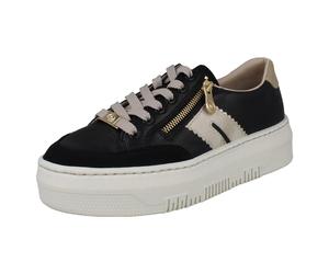 Ladies Rieker Textured Leather Platform Trainers - M1912
