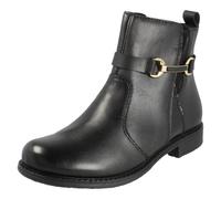 Rieker 74856-00 Black leather Womens ankle boots