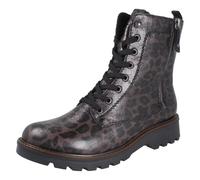Ladies Rieker Zip Up Animal Print Boots With Warm Lining 73210
