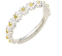 Ladies Ring, Adjustable Daisy Ring, Daisy Flower Open Ring, Vintage Small Daisy Ring, Vintage Style Engagement Ring, Ladies Gift Practical