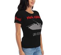 Ladies' Roach Music Rock Band Papa Printed Round Neck Shirt Simple Versatile Top Casual Comfort Shirt Multicolor XL