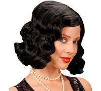 Roaring 20s Black Wig for Hair Accessory Fancy Dress