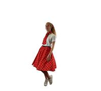 Ladies Rock n Roll Polka Dot Skirt and Scarf 50's - 60's Style Fancy Dress