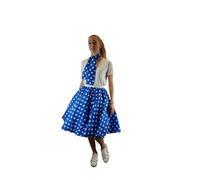 Ladies Rock n Roll Polka Dot Skirt and Scarf 50's - 60's Style Fancy Dress