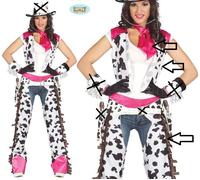 Ladies Rodeo Cowgirl Fancy Dress Costume Womens Cow Girl Book Story Outfit fg