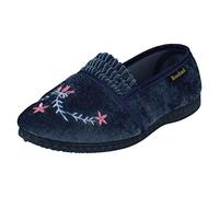 Ladies Rosebank Casual Slippers Haley - Blueberry Textile - UK Size 7 - EU Size 40 - US Size 9