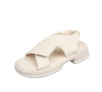 Ladies Sandals Size 6 Women Fish Mouth Slingback Platform Sandals Fashion Back Zipper Soft Sole Roman Boot Comfortable Lightweight Backless Causal Beach Walking