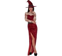 Womens Satanic Witch Fancy Dress Costume (Size 16-18)