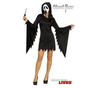 NEW Adult Ladies Ghost Face® Glamour Costume, Dress + Mask Halloween Fancy Dress