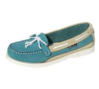 Ladies Seafarer Yachtsman Nubuck Leather Boat Deck Shoes Sizes 4 - 8 (5 UK, Bright Blue/Ice)