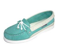 Ladies Seafarer Yachtsman Nubuck Leather Boat Deck Shoes Sizes 4 - 8 (7 UK, Sea Green/ice)
