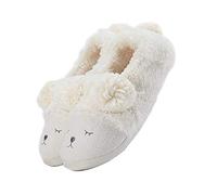 Ladies Sheep Soft Plush Slippers Cute Comfy Winter Warm House Slippers Ankle Boots Thermal Thicken Lining Slipper Full Feet Anti-Slip Shoses Indoor Home Bedroom Footwear