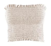 Ladies Shirred Bandeau Sheering Boob Tube Top Womens Strapless Gather Summer Bra Crop Top Nude