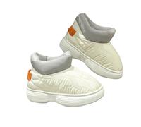 Ladies Shoes Size 6.5 and Winter Warm Thickened Home Outdoor Cotton Mop Wrapped Slippers Flip Flops Women's (White, 40)