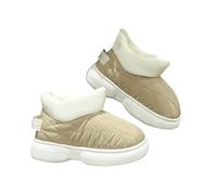 Ladies Shoes Size 6.5 and Winter Warm Thickened Home Outdoor Cotton Mop Wrapped Slippers Flip Flops Women's (Khaki, 38)