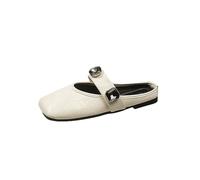 Ladies Shoes Size 7 Brown Soft Sole Closed Toe Half Slippers Women's Casual Shoes Comfy Work Shoes Women Size 3 (Beige, 6)