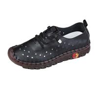 Ladies Shoes Women's Tendon Soft Soled Flat Soled Hole in The Wall Casual Shoes Black