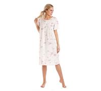 Ladies Short Sleeve Nightdress Jersey Polycotton Size UK 10-36 Plus (26/28, Lilac)