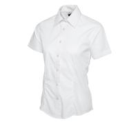 Uneek UC712 Ladies Poplin Short Sleeve Shirt White 3XL Colour: White, 3XL