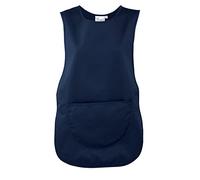 Ladies Short Tabard Tabbard Apron With Pocket Cleaning/Catering/Craft (Small, Navy)