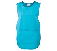 Ladies Short Tabard Tabbard Apron With Pocket Cleaning/Catering/Craft (XL, Turquoise)