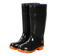 Ladies Short Wellies Waterproof Womens Boots Garden Shoes Fishermen Boots High Rain Shoes Men's PVC Rubber in The Tube Water Manufacturers Male Labor Non Slip Tendon Soles Rain Walking (I,6)