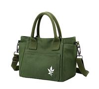 Ladies Shoulder Bag Large Capacity Canvas Bag Casual Handbag Bag Work Class Handbag Handbag Organizers for Closets (Green, One Size)