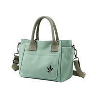 Ladies Shoulder Bag Large Capacity Canvas Bag Casual Handbag Bag Work Class Handbag Laptop Tote for Women (Mint Green, One Size)