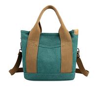 Ladies Shoulder Bag Large Capacity Canvas Bag Casual Handbag Bag Work Class Handbag Men's Fashion Leather Wallet (Dark Blue, One Size)