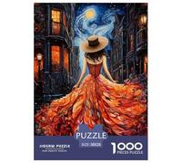 Ladies Silhouette Jigsaw Puzzles Puzzle for Adults Kids. 1000 Piece Interesting Impossible Challenge Toy Educational Games Home Decoration for Educational Games Gifts 38x26cm/1000pcs