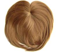Ladies Silky Clip-On Hair Topper Colors Short Straight Hair Wig Full Wigs Cap,Hair Extensions Real Human Hair Clip for Women Invisible Toupee SILK BASE Hairpiece (27#)