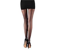 Ladies Silky Seamer Lycra Tights Black Large