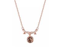 Ladies' silver necklace, Sterling S925 Silver Necklace Libra Gemstone Zodiac Signs Rose Gold Zircon Birthstone Gift Jewelry For Mum Boys Girls