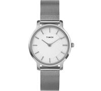Ladies Silver Tone Watch - Timex Transcend - Stainless Steel / Brass / Mineral Glass
