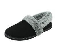 Skechers Women's Cozy Campfire - Team Toasty Low Top Slippers, Black Black Microfiber Suede Faux Fur Line Blk, 7 UK