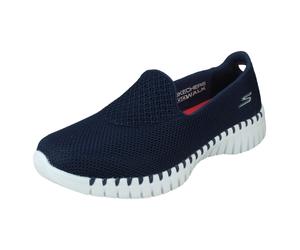 Ladies Skechers Machine Washable Slip On Textile Trainers Go Walk Smart 16700