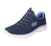 Skechers Womens Summits Artistry Chic Sneaker, Navy Mesh Blue Trim, 5 UK
