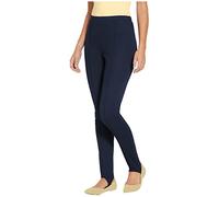 Ladies Ski Pants Womens Pull On Elasticated Stirrup Trousers Soft Stretchy Slim Skinny Leg Elastic Waist Band Comfy Fit Skinny Legging Bottoms(Navy, 12)