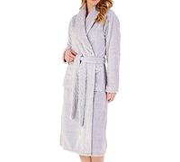 Ladies Slenderella Chevron Wrap Dressing Gown HC88318 Grey 2XL