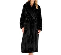 Ladies Slenderella Fleece Shawl Collar Robe HC4342 Black Medium