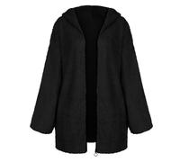 Ladies Slim Fit Woolen Jackets Girl Funnel Neck Women Fashion Hooded Sleeveless Sweater Vest Blouse Shirts Coat Sweatshirt Women's Softshell Sweatshirts Women Leisure (Black, XXXL)