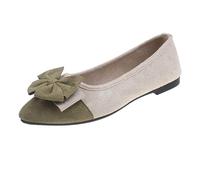 Ladies Slip-on Flat Suede Shoes Breathable Synthetic Leather Loafer with Pointed Toe,Memory oam Insole,Lightweight Doll Footwear for Commuting, ffice and City Walking Working (JN, 7)