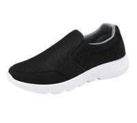 Ladies Slip On Shoes,Womens Slip Ons,Lightweight Slip-on Walking Sneakers,Flexible,Comfort,Casual,Breathable,Easy to Put On and Take Off,for Arthritis Edema Swollen Feet Black