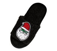 Ladies Slippers Christmas Theme Funny Pattern House Shoes Open-toe Cozy Winter Slipper Festive Fleece Thickened Warmth Indoor Slippers for Couple Non-Slip Footwear Shoes for Women Uk