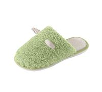 Ladies Slippers House Shoes Womens Memory Foam Slippers Women Ladies Couple Models Cotton Drag Winter Slipper Cute Tentacles Warm Plush Cotton Slipper Womens' Extra Wide for Women (Green, 4)
