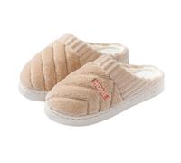 Ladies Slippers Indoor Shoes for Women Cozy Slippers for Women Men's Cotton Slipper Home Winter Cotton Slipper Indoor Comfort Men' Couples Thick Warm Athletic Sandal Khaki