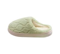 Ladies Slippers Memory Foam Mens Womens Indoors Outdoor Non Slip Comfortable Bathroom Shoes Plush Fleece Lined Lightweight Slip-On Bathroom Slippers Green UK Size 6