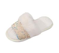 Ladies Slippers,Pairables Bling Sequins Super Sparkly Womens Slippers Super Soft Fleece Non Slip Sole Ladies